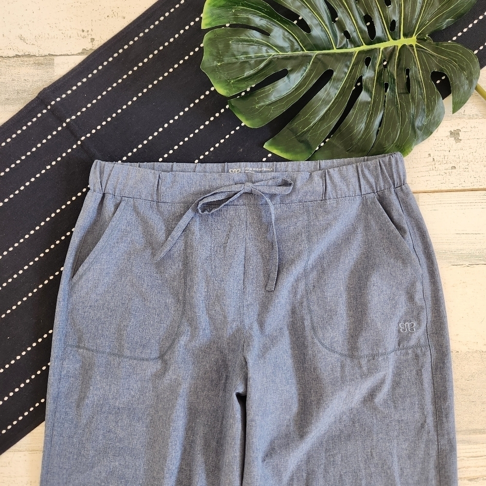 Albion Fit Jetsetters Zipper Ankle Joggers French Blue Size Small Petite - Picture 4 of 7